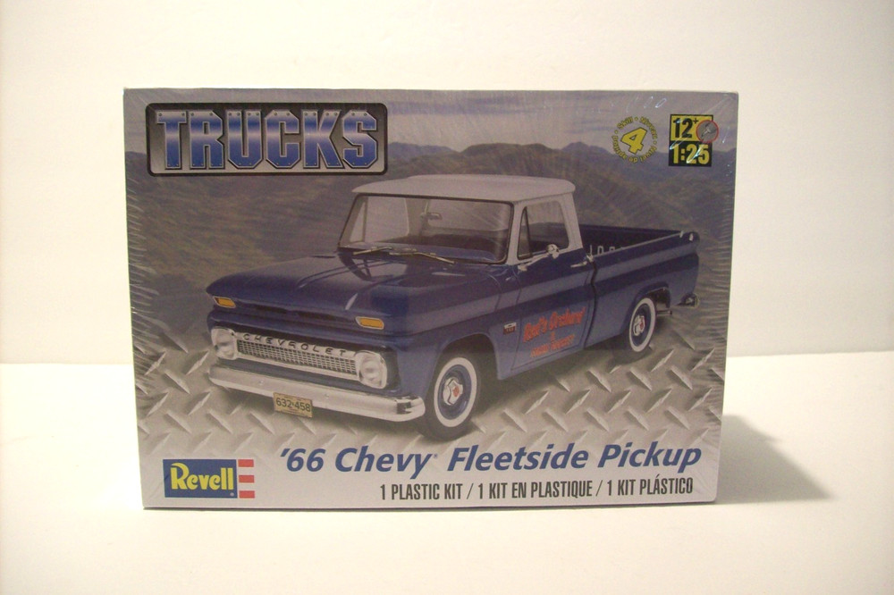 Revell 1966 Chevy Fleetside Short Box Pickup Truck, Factory Sealed, 1/25, 2015!