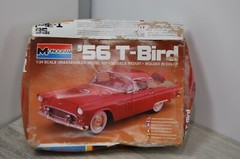 Monogram ’56 T-Bird Model Car Kit 1:24 Scale Pre-Owned Partially Assembled 1956
