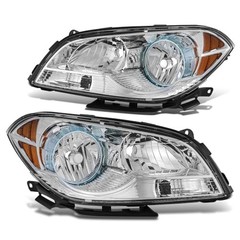 Pair of Headlight Assemblies Compatible With Chevy Malibu 2008-2012,