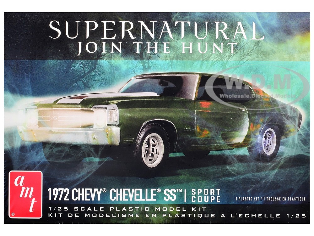 SKILL 2 MODEL KIT 1972 CHEVROLET CHEVELLE SS “SUPERNATURAL” 1/25 BY AMT AMT1592M