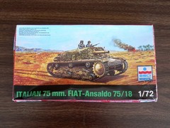 ESCI Ertl 1/72 Italian 75mm Fiat-Ansaldo 75/18 Tank New in Box #8031
