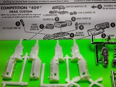 1957 Chevy Bel Air 1/25 409 283 Motor Engine Blower Chrome Supercharger Drag Car