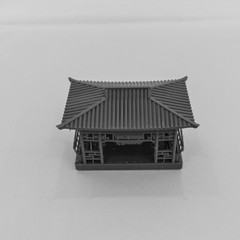 1/72 20mm Railroad Accessory Props Diorama Scenery Traditional Chinese Building