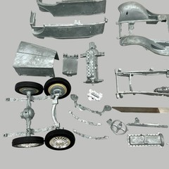 Hubley Packard Dietrich Conv. Victoria 1:22 Metal Kit Unassembled Model