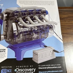 Discovery Mindblown Model Engine Building Kit 4 Cylinder Combustion Open Box NEW