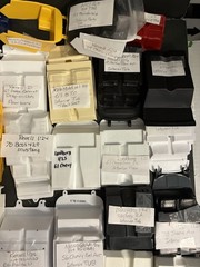 INTERIOR TUBS, (69) CHASSIS (52) Lot Sale All Identified But 6 Model Car Parts