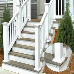 Vinyl Post Skirt White Weather-Resistant Durable Easy Installation Adjustable De