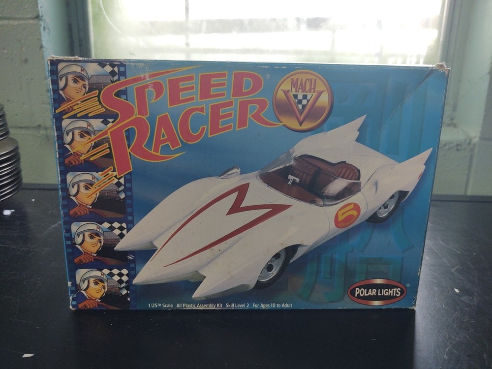 Vintage Polar Lights Speed Racer Mach 5 Complete 1/25th Scale