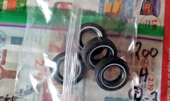 AMT FOUR (4) WHITE WALL TIRES in a sealed bag 1/25 SCALE PACKAGE # 200#########