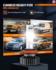SEALIGHT H11/H8/H9/H16 LED Bulbs, 30,000LM 600% Super Brighter H11 Halogen