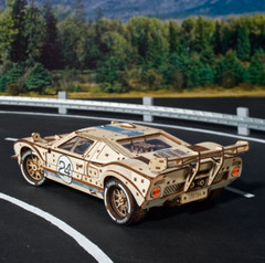 Advanced 970-Piece Wooden Endurance Race Car Model Kit with V8 Engine 1:12 Scale