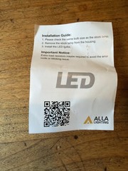Alla Lighting 2800lm H8 H11 LED Fog Lights Bulbs, 6500K Xenon White H16