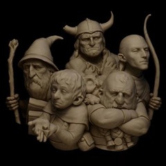 1/12 Scale Die-Cast Resin Bust Model Kit Dungeon Friends Statue Unassembled a…