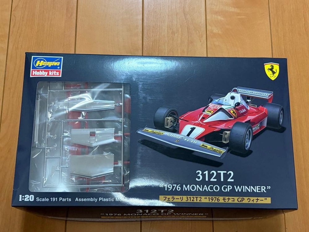 Hasegawa 1/20 Ferrari 312T2 1976 Monaco GP Winner Plastic Model Kit Unassembled