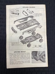 Monogram 1960 Chevrolet Corvette Plastikit P404 1/32 Instructions Manual Sheet
