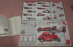 Double Dragster Kit Instructions & Booklet. Vintage AMT Kit #T-161, Issued 1961.
