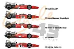 NEW Decals Williams March F1 1971 1/43rd scale for Tameo Kit by Cigale43 CDS024
