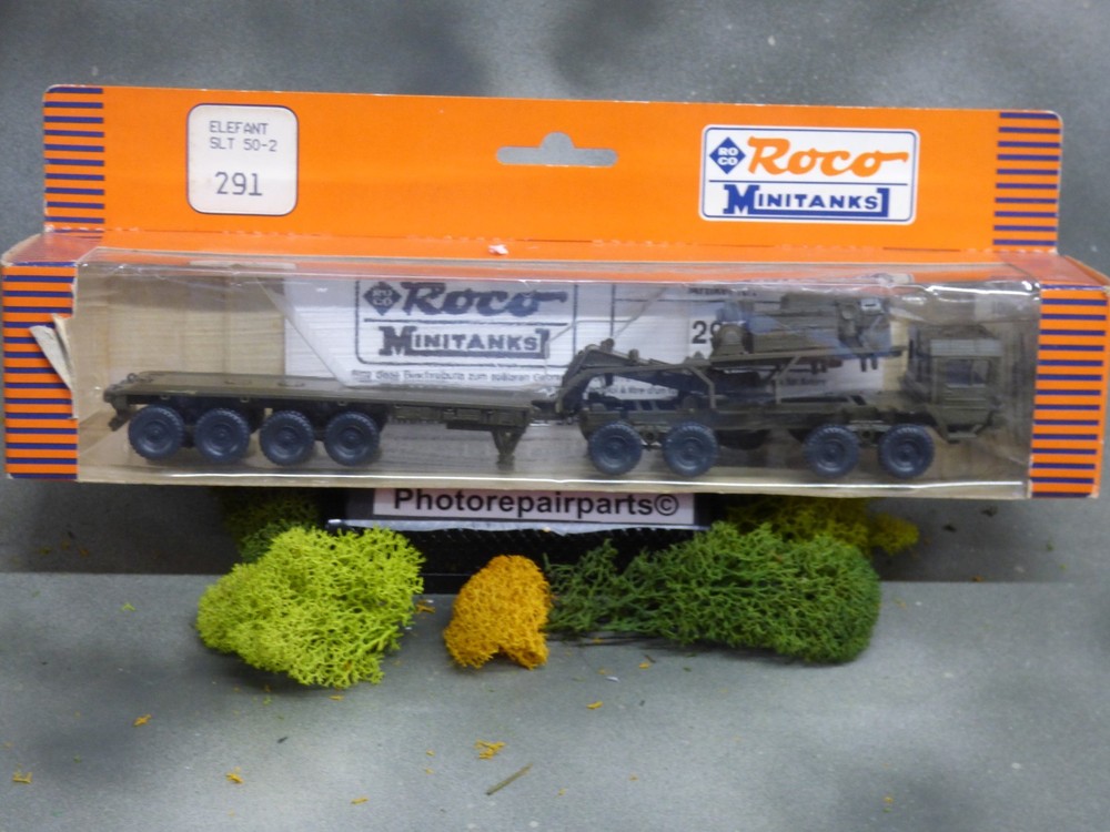 Roco Minitanks Modern West German Elefant SLT 50-2 Tank Transporter Lot #443Z©