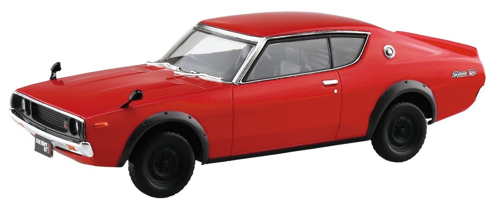 AOSHIMA 1/32 The Snap Kit Series Nissan C110 Skyline GT-R Red Color Coded Plasti