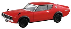 AOSHIMA 1/32 The Snap Kit Series Nissan C110 Skyline GT-R Red Color Coded Plasti