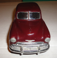 Vintage 1951 Chevrolet 4 Door Sedan Dark Maroon Dealer Promo Car Bank