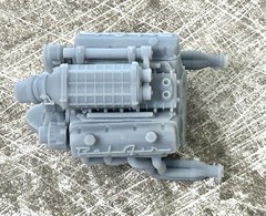 Resin “Chevy Bel Air Supercharged” Big Block Engine for model cars, 1/24 1/25