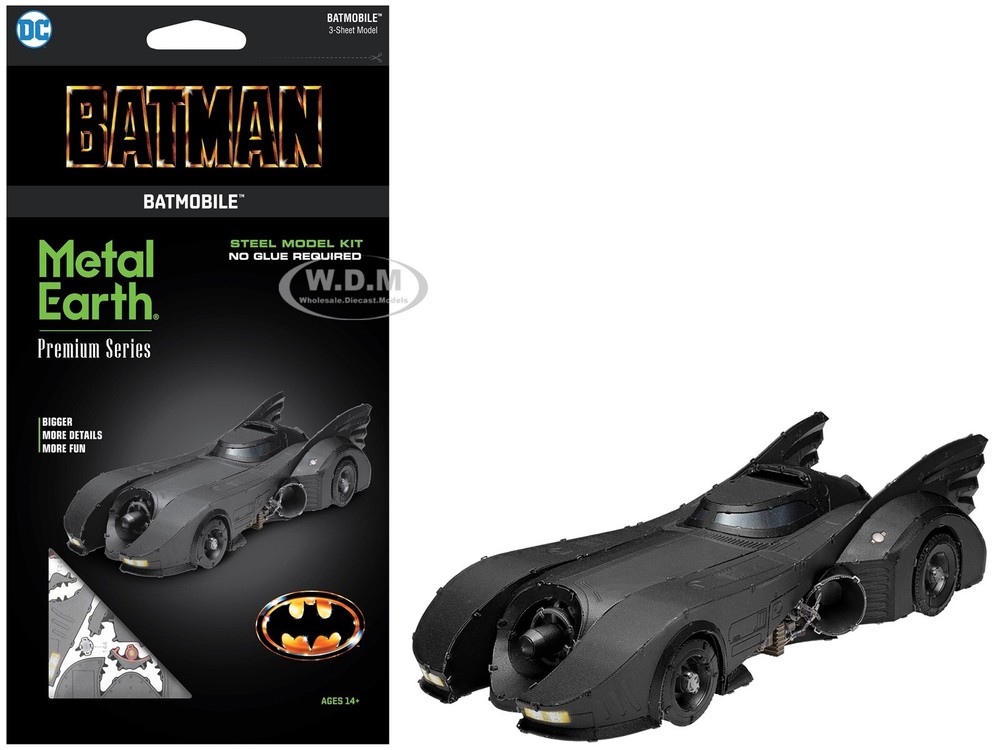 1989 BATMOBILE “BATMAN” (1989) MOVIE STEEL MODEL KIT BY METAL EARTH PS2014