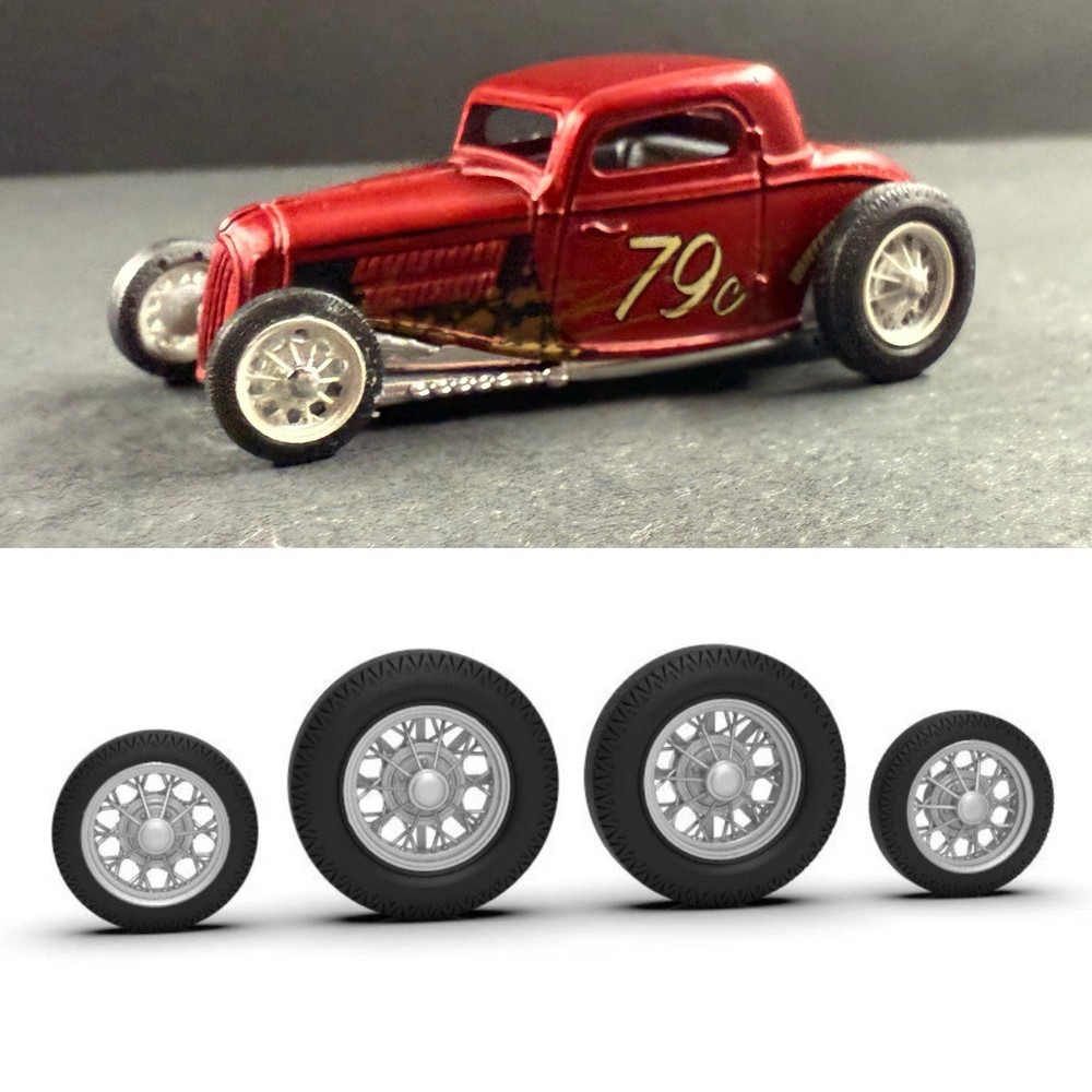 1:64 Vintage Wires 21″/23″ Big and Little wheels and tires