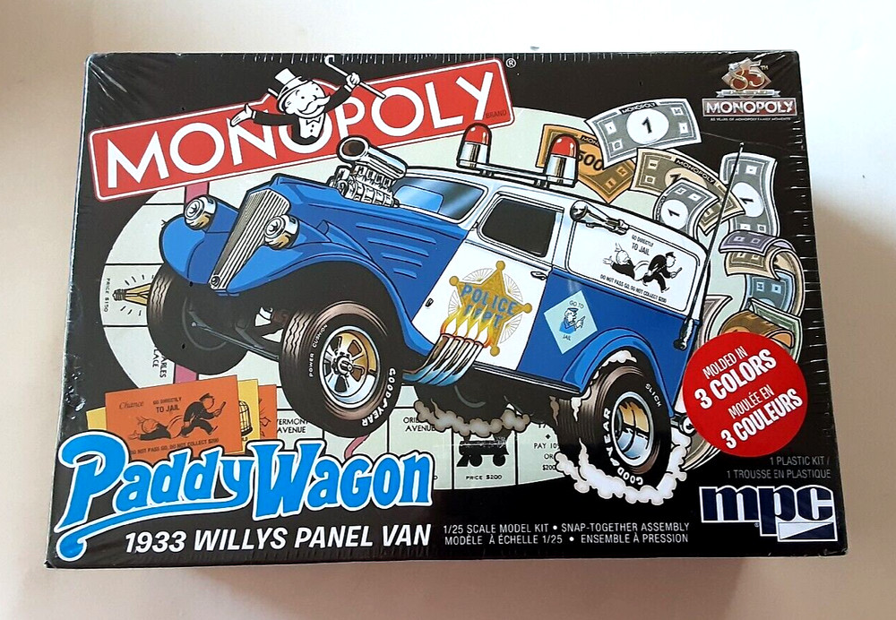 MPC 1933 Willys Panel Van 1:25 Scale Monopoly Paddy Wagon Snap Kit New in Shrink