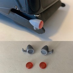 1:8 1937 Style Rear Tail Lights (set Of Two) With Red Lenses.
