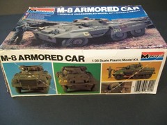 Vintage Monogram M-8 Armored Car 1/35 Scale Model Kit 99% Complete / Unassembled