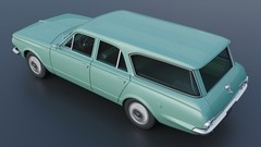 3d Printed 1/25 1965 Plymouth Valiant Station Wagon Model Kit