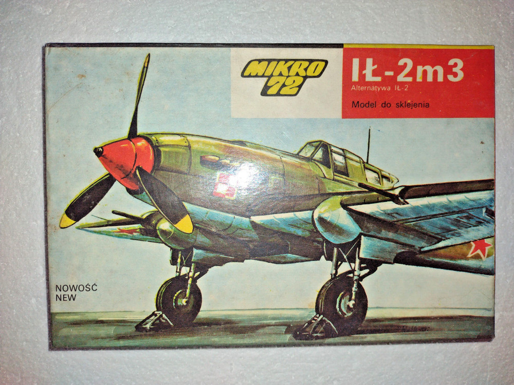 Mikro 72 1/72nd Scale WWII Russian Soviet Ilyushin IL-2M3 Shturmovik Model Kit
