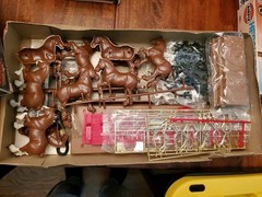 Vintage AMT Budweiser Clydesdale 8-horse hitch Model Kit ERTL Semi-Unbuilt