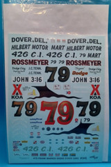 Power Slide | No. 341 | 1:25 #79 Frank Warren Dodge Stock Cars Decals