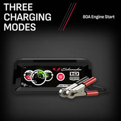 6A Car Battery Charger and Maintainer, 80A Engine Starter, 20A Boost, 12V for Po