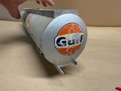 VINTAGE AMT 1/25 GULF FUEL Tanker Trailer Built UP Old School Semi REbuilder