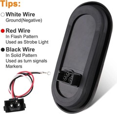 4Pcs 6″ Inch Oval Led Strobe Lights Amber 24 LED Recessed Oval Stobe Flash Truck