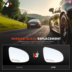 A-Premium Right Passenger Side Non-Heated Mirror Glass with Backing Plate –