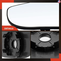 A-Premium Left Driver Side Lower Non-Heated Mirror Glass with Backing Plate –