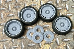 Resin 21 Inch “US Mags Arlington” Model car Wheels/Tires 1/24 1/25 scale