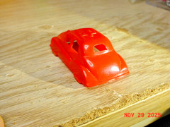 Vintage Mohawk Hard Plastic 1950’s Sedan Red 2-1/4″ j2160