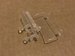 1 24 scale model parts Black Widow Hot Rod Windshield/ Headlights No Box