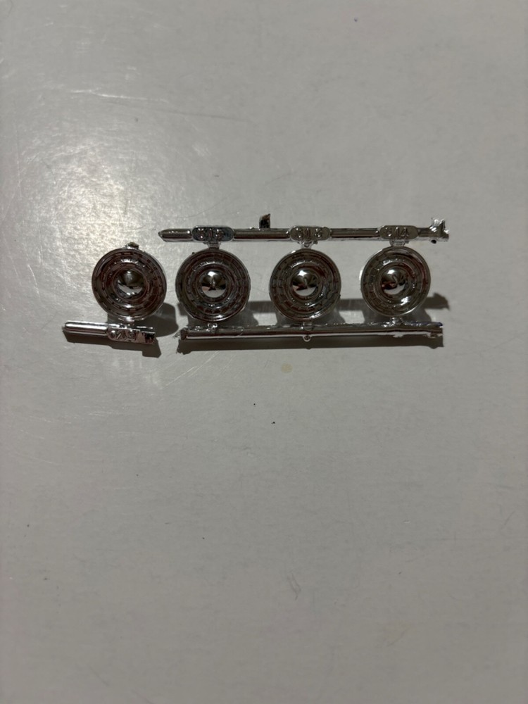 Model Car Parts – AMT 1955 Chevy Bel Air chrome wheels ONLY 1/25