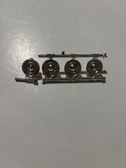 Model Car Parts – AMT 1955 Chevy Bel Air chrome wheels ONLY 1/25