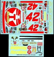 NASCAR DECAL #42 HAVOLINE 2004 DODGE INTREPID JAMIE McMURRAY 1/24 JWTBM