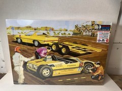 AMT Piranha Drag Race Team & Tandem Axle Trailer 1/25 Model Kit Retro NEW SEALED