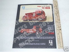 IMC DODGE LITTLE RED WAGON WHEELSTANDER KIT Dealer Sell Sheet Reprint.