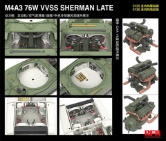 RYEFIELD MODEL RFM RM-5135 1/35 M4A3 76W VVSS Sherman Late w/Full Interior