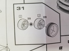 2021 Dodge Charger 20″ WHEELS part#319 from 1:25 AMT Model Kit 21